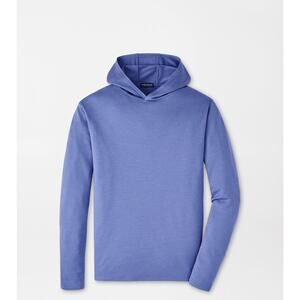 Peter Millar XL Men's Crown Crafted Excursionist Flex Blue Pearl Pullover Hoodie